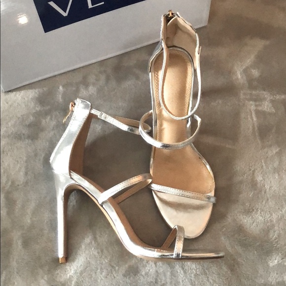 High heel Silver strappy sandal - Picture 2 of 4